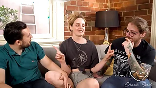 Charlie Forde Got Dicked Concerning 3some&excl; Lucky David & Alex Cum Exceeding Her&excl;